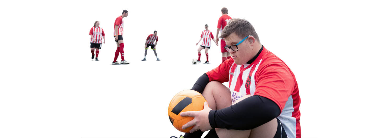 Photo for The Football Association of one of our team who has a learning disability